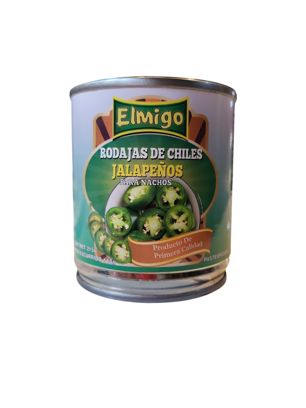 Chiles jalapeños elmigo en rodajas para nachos 215gr