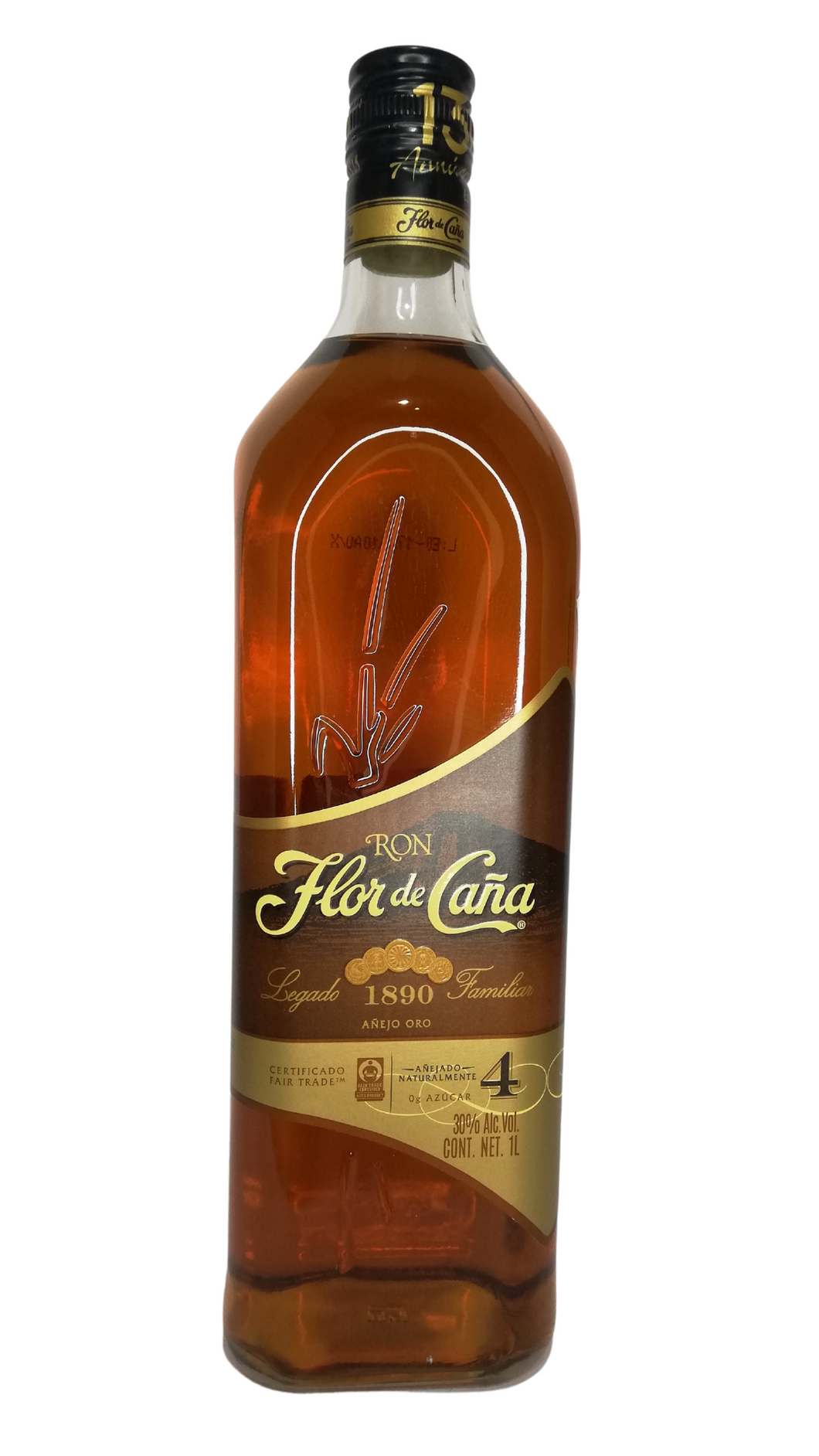 RON FLOR DE CAÑA 4 AÑOS 1 LITRO