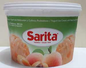Helado Yogurt con Melocotón Sarita Medio Galon
