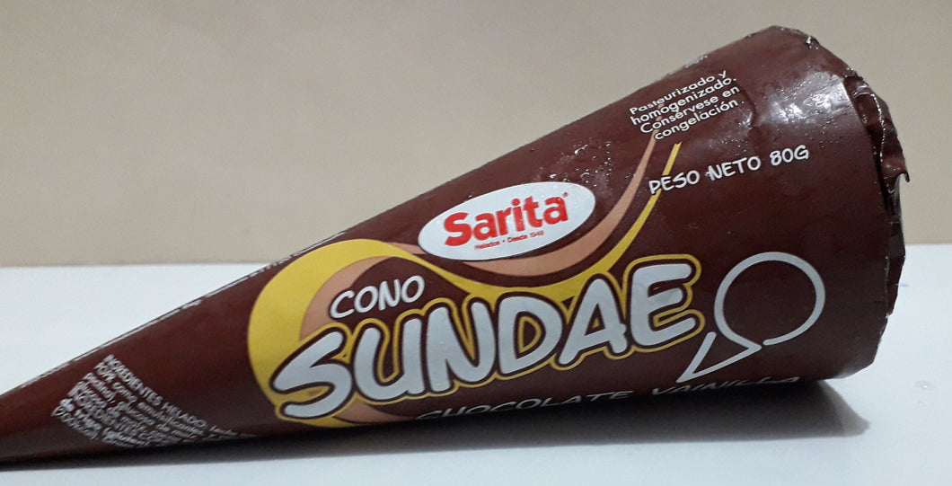 Cono Sundae Chocolate-Vainilla sarita 80G
