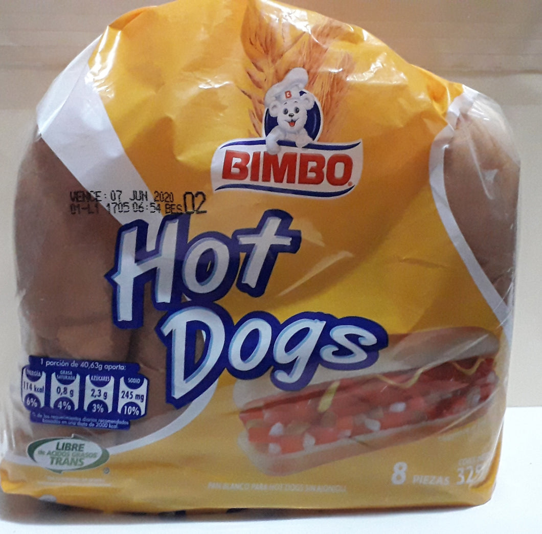 Hot Dogs Bimbo 325g 8 unidades Medias Noches