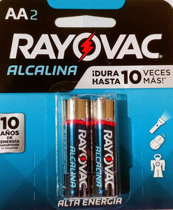 Baterias alcalinas rayovac AA