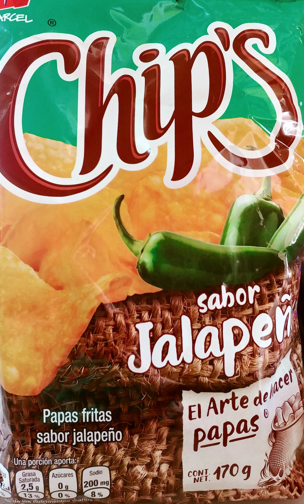 Chips jalapeño 170g