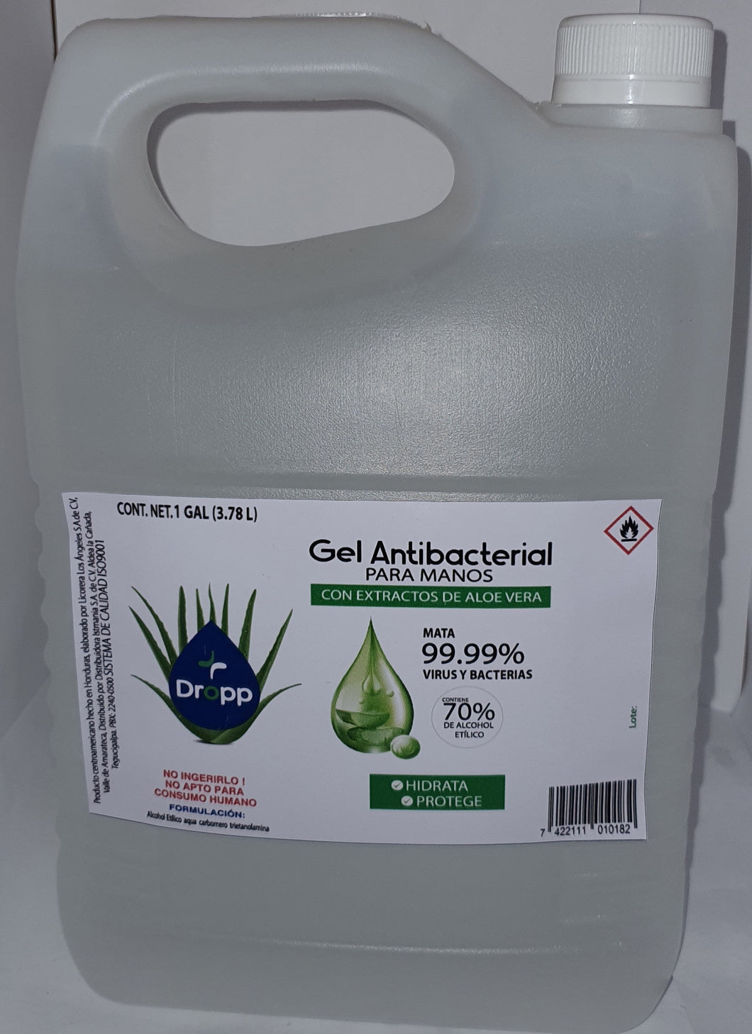 Gel Antibacterial para Manos Dropp 1 galon