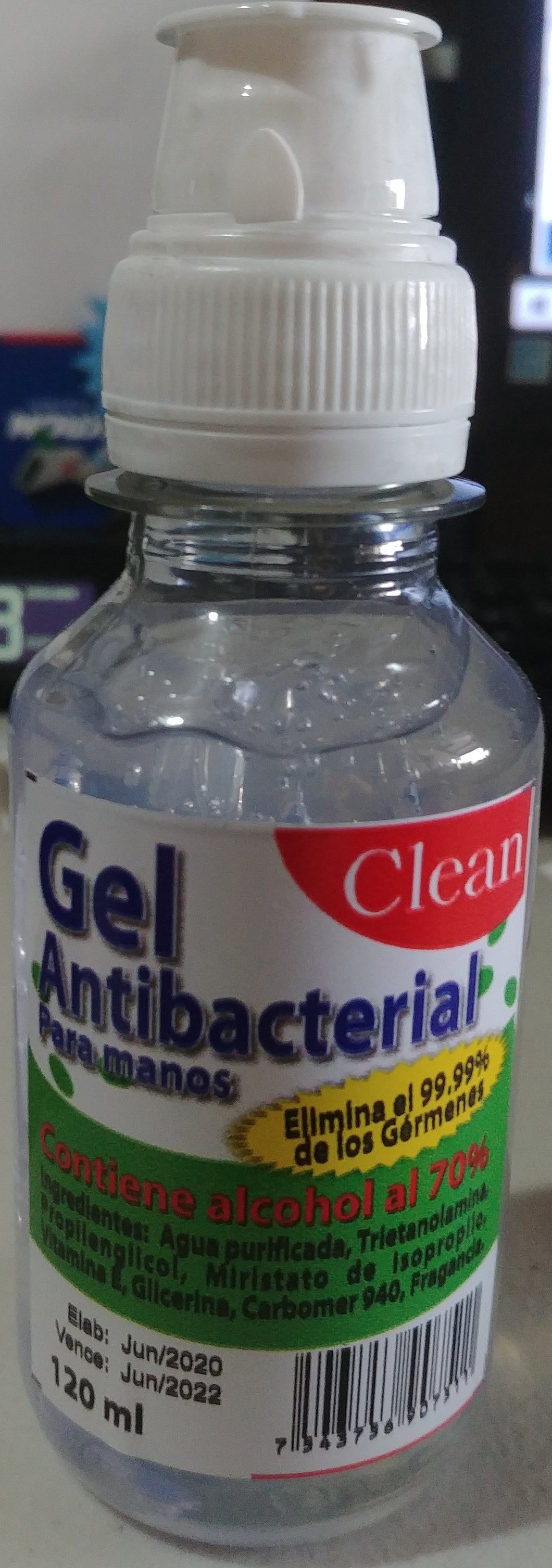 Gel Antibacterial Clean 120 ml