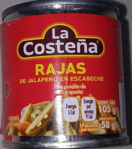 JALAPEÑO RAJAS LA COSTEÑA 105 g