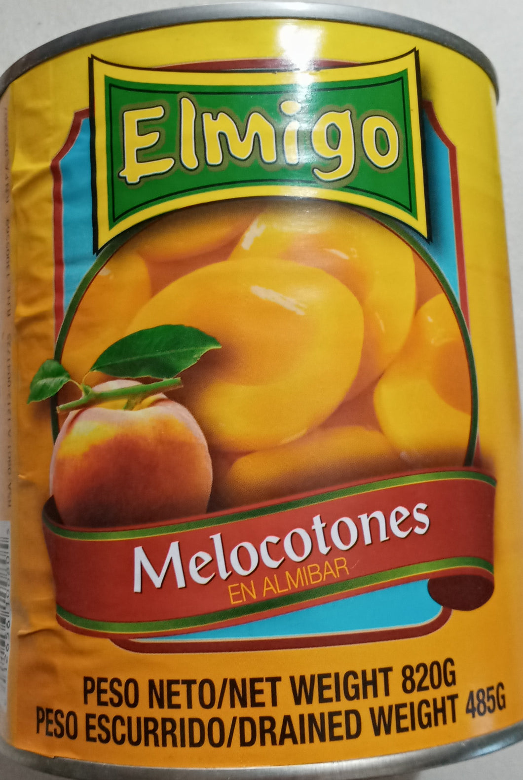 Melocoton en mitades en almibar Elmigo 820g