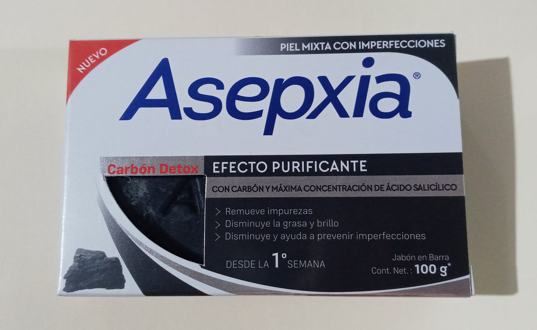 Jabon asepxia carbon detox 100g