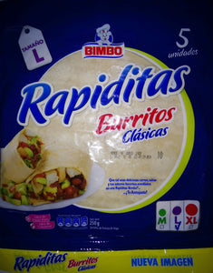 Tortillas de Harina Rapiditas Bimbo Burritos Clasica 5 Und