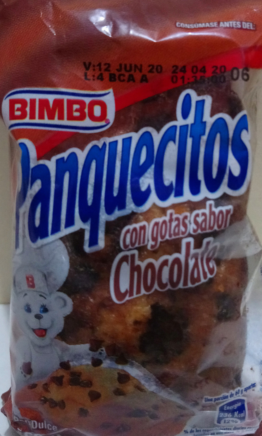 PANQUECITOS GOTAS CHOCOLATE BIMBO 60g