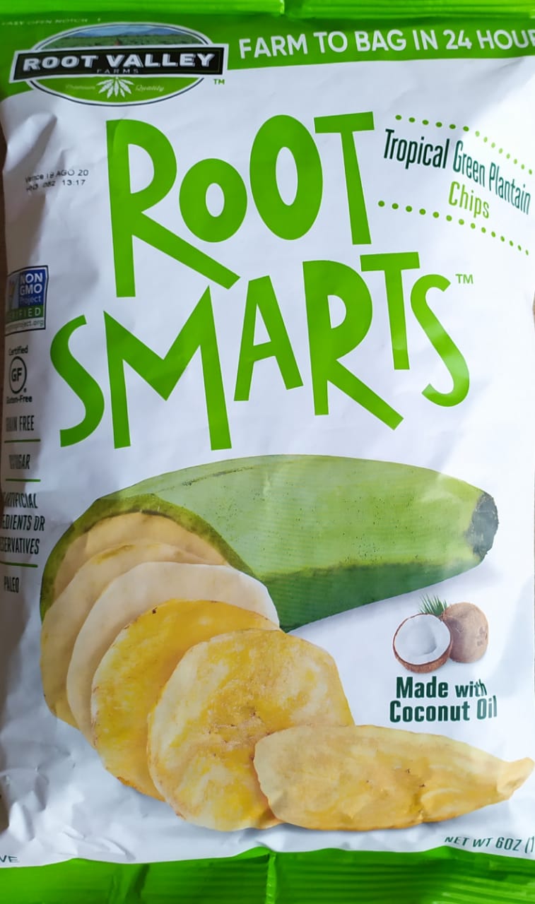 ROOT SMARTS TROPICAL GREEN PLANTAIN CHIPS 170G
