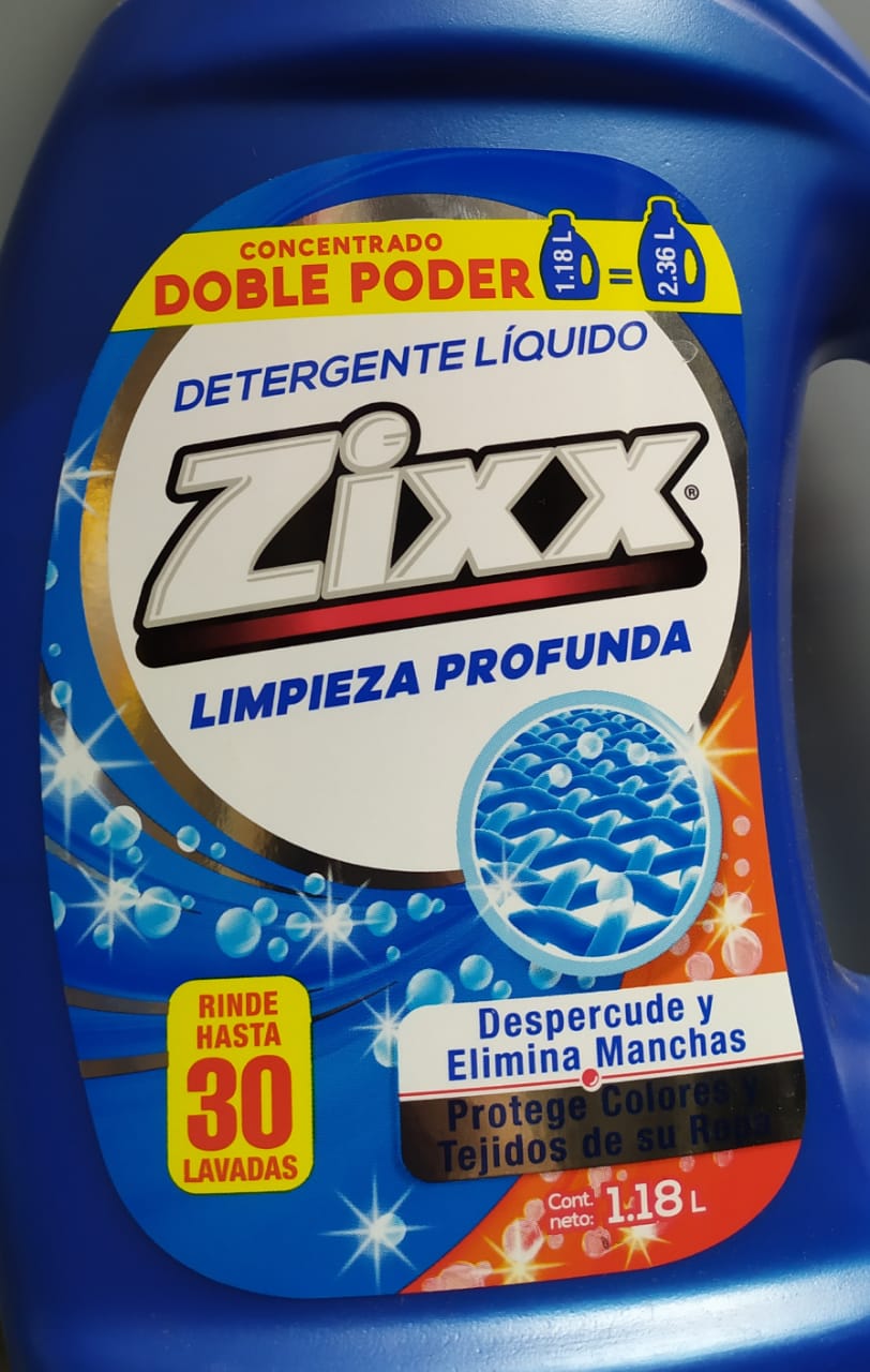 Detergente Liquido Zixx azul 2L