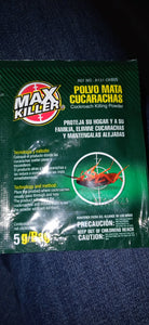 Polvo mata cucarachas max killer 5g unidad