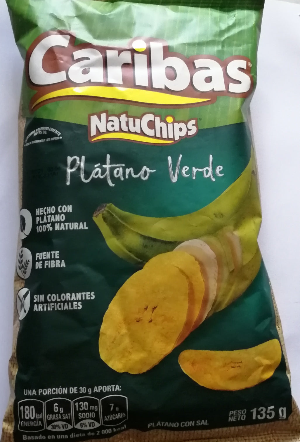 caribas natural platano verde 135g