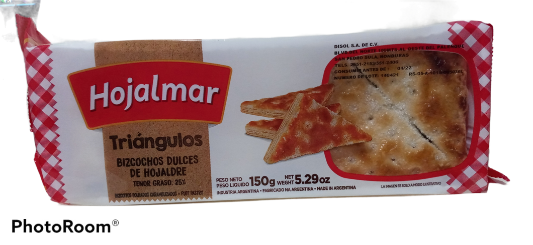 Triangulos de hojaldre hojalmar 150g