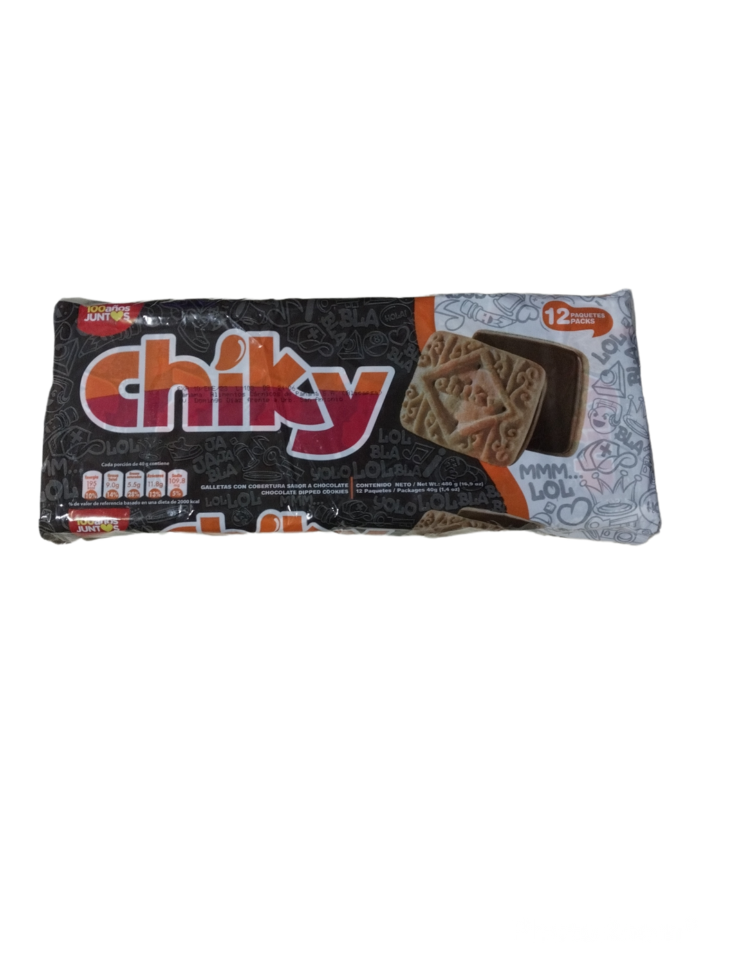 Galleta chiky paquete 12 unidades