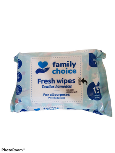 Toallla humedas family choice 15und